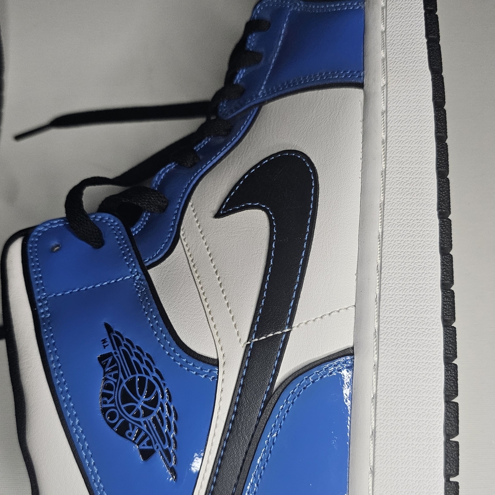 New Nike Air Jordan -Patent Leather Blue and White DD6834-402 No Box - Picture 11 of 13